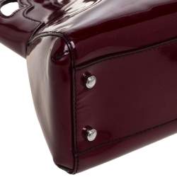 Pre Owned Cartier Red Patent Leather Small Marcello De Cartier Bag