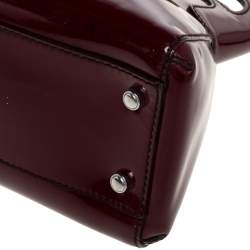 Pre Owned Cartier Red Patent Leather Small Marcello De Cartier Bag