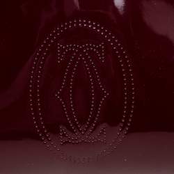 Pre Owned Cartier Red Patent Leather Small Marcello De Cartier Bag