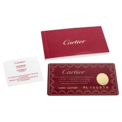 Pre Owned Cartier Red Patent Leather Small Marcello De Cartier Bag