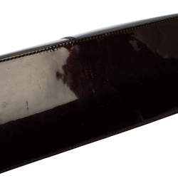 Pre Owned Cartier Burgundy Patent Leather/Suede and Python Feminine Line Top Handle Bag