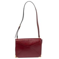 Pre Owned Cartier Red Leather Envelope Shoulder Bag