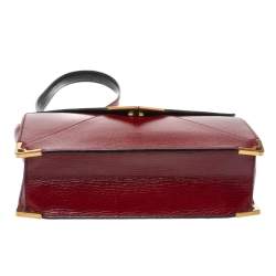 Pre Owned Cartier Red Leather Envelope Shoulder Bag