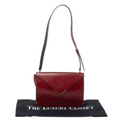 Pre Owned Cartier Red Leather Envelope Shoulder Bag