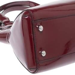 Pre Owned حقيبة كارتييه مارسلو دو كارتييه صغيرة جلد لامعة سوداء