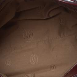 Pre Owned حقيبة كارتييه مارسلو دو كارتييه صغيرة جلد لامعة سوداء