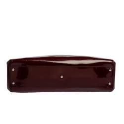 مملوكة مسبقًا حقيبة كارتييه ماركلو دو كارتييه متوسطة جلد لامعة عنابية