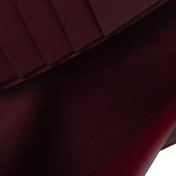 Pre Owned Cartier Maroon Leather Must De Cartier Wallet