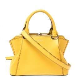 مملوكة مسبقًا Cartier Yellow Leather Mini C De Cartier Tote