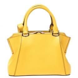 مملوكة مسبقًا Cartier Yellow Leather Mini C De Cartier Tote