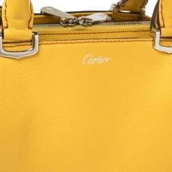 مملوكة مسبقًا Cartier Yellow Leather Mini C De Cartier Tote