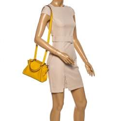 مملوكة مسبقًا Cartier Yellow Leather Mini C De Cartier Tote