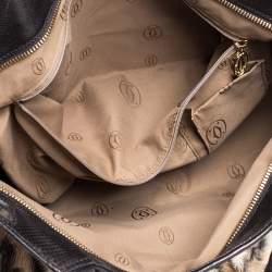 Pre Owned Cartier Brown Leopard Print Mink Fur and Leather Medium Marcello de Cartier Bag