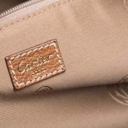 Pre Owned Cartier Brown Leather Large Marcello de Cartier Bag