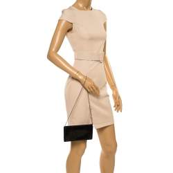 Pre Owned Cartier Dark Grey Patent Leather Happy Birthday Wallet On Chain