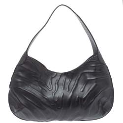 Pre Owned Cartier Black Leather Small Panthere de Cartier Bag