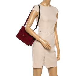 مملوكة مسبقًا Cartier Red Leather Envelope Shoulder Bag