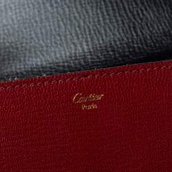 مملوكة مسبقًا Cartier Red Leather Envelope Shoulder Bag