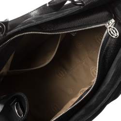 Pre Owned حقيبة كارتييه مارسيلو دو كارتييه جلد نوبوك ونقشة السحلية سوداء 