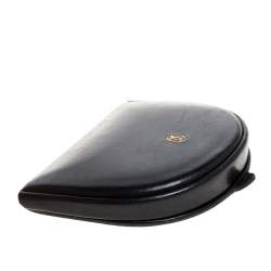 Pre Owned Cartier Black Leather Horseshoe Type Coin Purse 