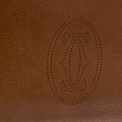 Cartier Brown Leather Marcello Zip Around Wallet