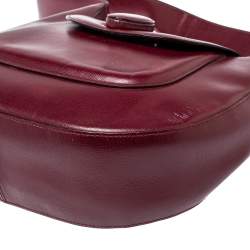 Pre Owned Cartier Burgundy Leather Happy Birthday Hobo