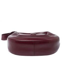 Pre Owned Cartier Burgundy Leather Happy Birthday Hobo