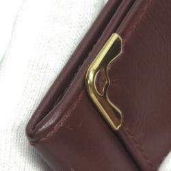 Pre Owned Cartier Red Leather Must de Cartier Small Wallet