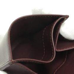 Pre Owned Cartier Red Leather Must de Cartier Small Wallet