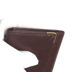 Pre Owned Cartier Red Leather Must de Cartier Small Wallet