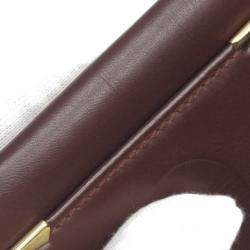 Pre Owned Cartier Red Leather Must de Cartier Small Wallet