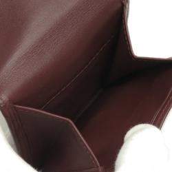 Pre Owned Cartier Red Leather Must de Cartier Small Wallet