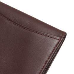 Pre Owned Cartier Red Leather Must de Cartier Small Wallet