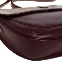 Pre Owned Cartier Burgundy Leather Must De Cartier Shoulder Bag