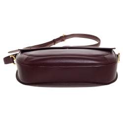 Pre Owned Cartier Burgundy Leather Must De Cartier Shoulder Bag