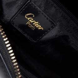 Pre Owned Cartier Black Leather Happy Birthday Satchel