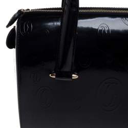 Pre Owned Cartier Black Leather Happy Birthday Satchel