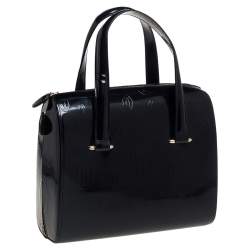 Pre Owned Cartier Black Leather Happy Birthday Satchel