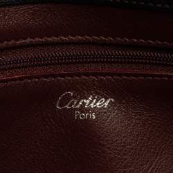 Pre Owned Cartier Black Leather Happy Birthday Cabochon Flap Bag