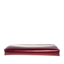 Pre Owned Cartier Red Patent Leather Chain Clutch