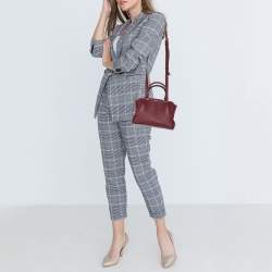 مملوكة مسبقًا Cartier Maroon Leather Mini C de Cartier Satchel