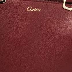 مملوكة مسبقًا Cartier Maroon Leather Mini C de Cartier Satchel