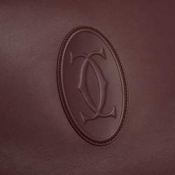 مملوكة مسبقًا حقيبة كارتييه موست دو كارتييه متوسطة  قلاب جلد عنابي