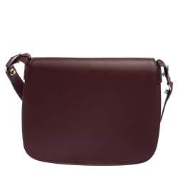 مملوكة مسبقًا حقيبة كارتييه موست دو كارتييه متوسطة قلاب جلد عنابي