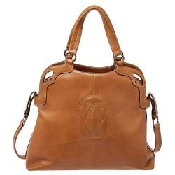 مملوكة مسبقًا Cartier Brown Leather Marcello de Cartier Satchel