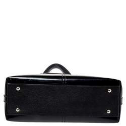 Pre Owned حقيبة ساتشل كارتييه مارسيلو دي كارتييه جلد أسود لامع