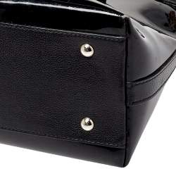 Pre Owned حقيبة ساتشل كارتييه مارسيلو دي كارتييه جلد أسود لامع