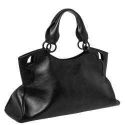 Pre Owned Cartier Black Leather Marcello De Cartier Bag