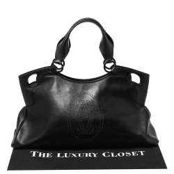 Pre Owned Cartier Black Leather Marcello De Cartier Bag