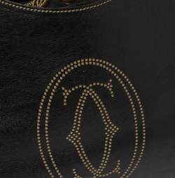 مملوكة مسبقًا Cartier Black Leather "Marcello de Cartier" Shoulder Bag